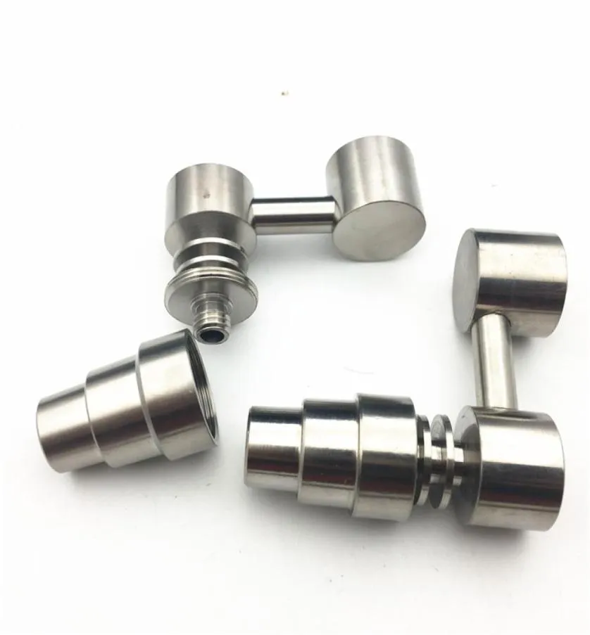 Universal Domeless GR2 Titanium naglar hinkar Bubbler Banger Nails 188mm 144mm MaleJoint 4 In 1 Titanium Nail For Smoking Access1090156