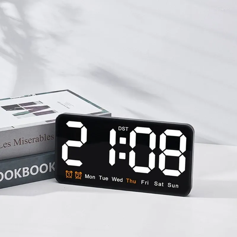 Horloges murales Horloge numérique moderne Grand affichage Alarme 8,5 pouces Couleurs claires en option