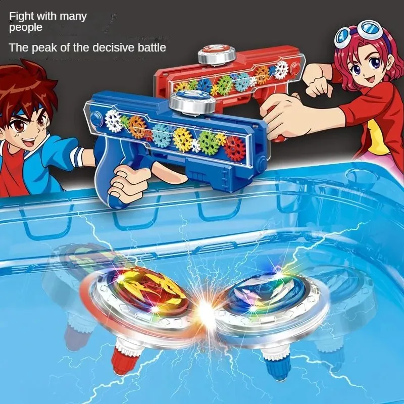 Aanime Beyblade Spinning Top Metal Luminous Tops Toy para crianças crianças arma jogos de festa romance meninos menina interativo legal aa 240307