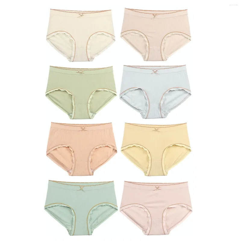 Women's Panties Women Cotton Underwear Sexy Lace Midi Waist Female Underpants Briefs Fashion Breathable Seamless Lingerie