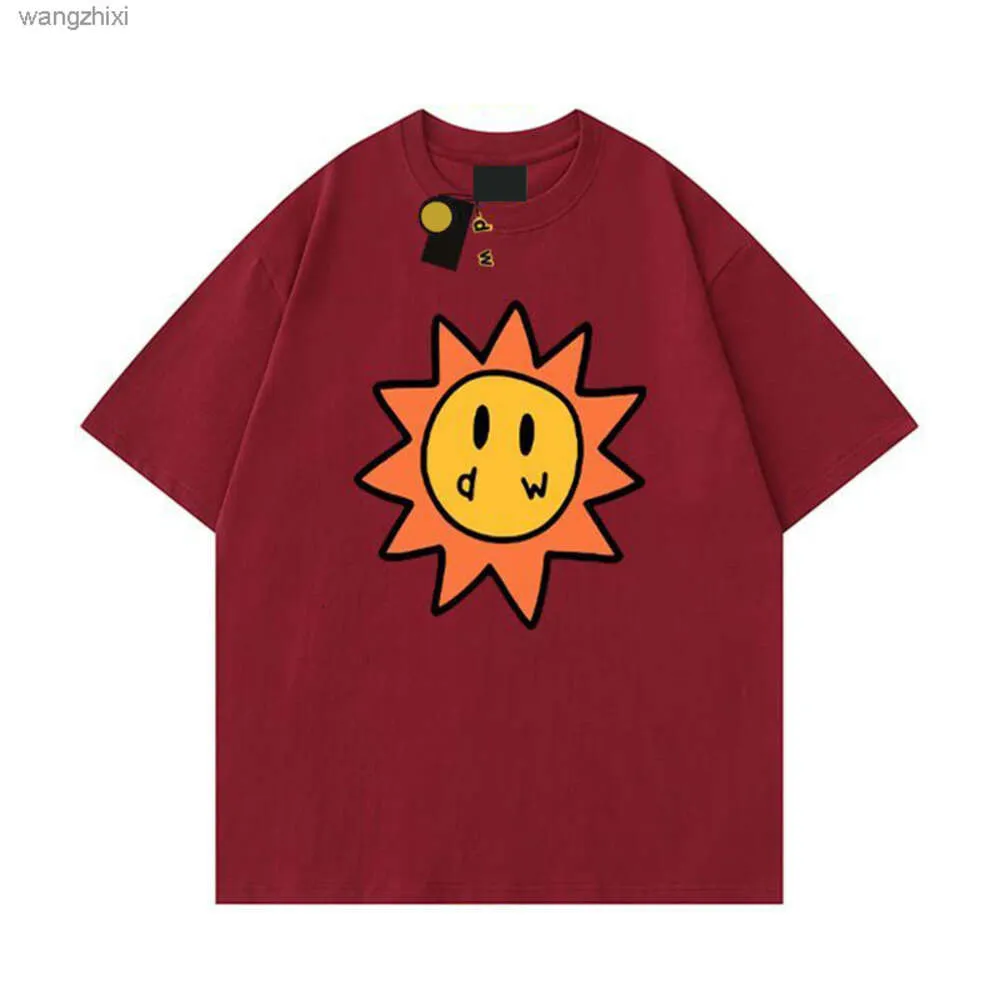 Mens Designer Smiley Sun t Shirt Playing Cards Tee Womens Graphic Printing Tshirt Summer Trend Sleeve Casual High Street Drews House 852