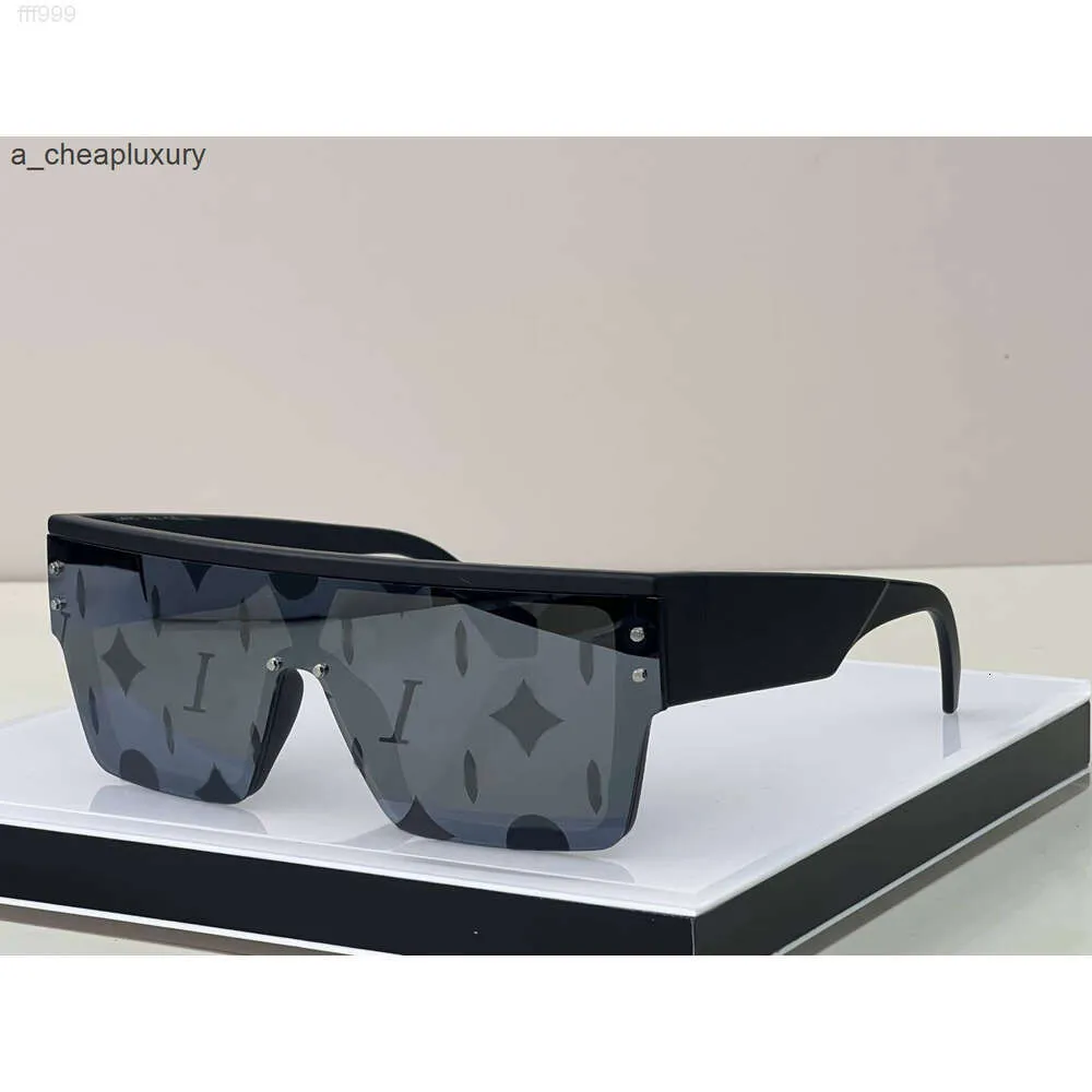 Marco de lujo gafas de sol de diseño caliente para hombres mujeres estilo antiultravioleta retro mate escudo lente placa cuadrada de una pieza completa fa louisevutton