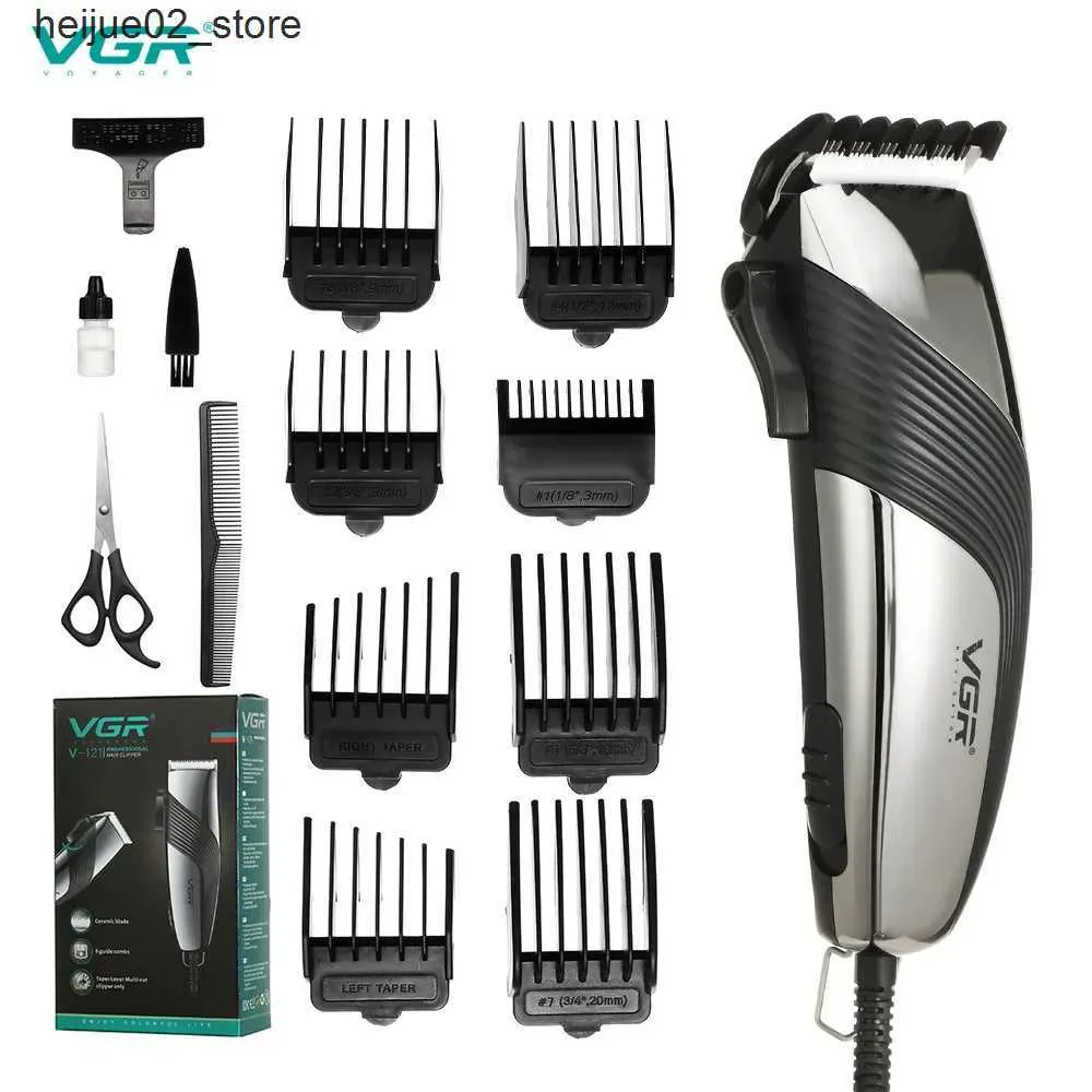 Rasoirs électriques VGR barbier professionnel électrique hommes barbier rétro Machine de coiffure 2M ligne barbier V-121 Q240318
