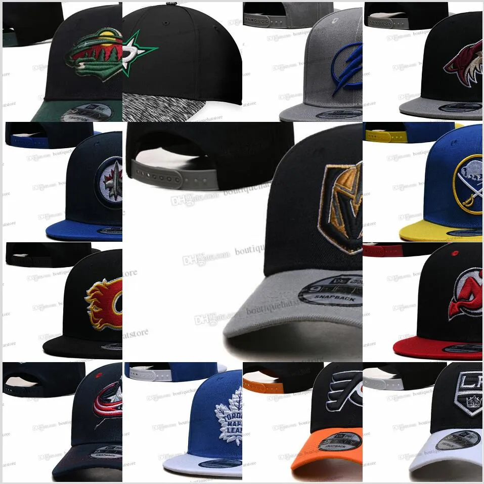 26 couleurs Hommes Baseball Snapback Chapeaux Classique Noir Or Couleur LAS V Hip Hop Mix Toutes les équipes Hockey Cuir Bord Plat Sport Casquettes Réglables Chapeau Bonne Qualité AP8-04