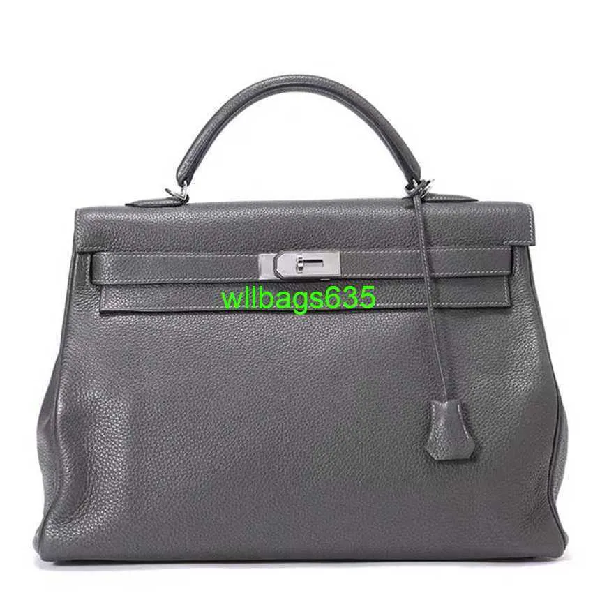 حقائب اليد المصنوعة يدويًا HB KY40 Limited Edition Hand Luggage Facs Cowwhide One Counter Fitness Crossbody Wags 2024 New Thight Cuble Bag Men and Women's 33