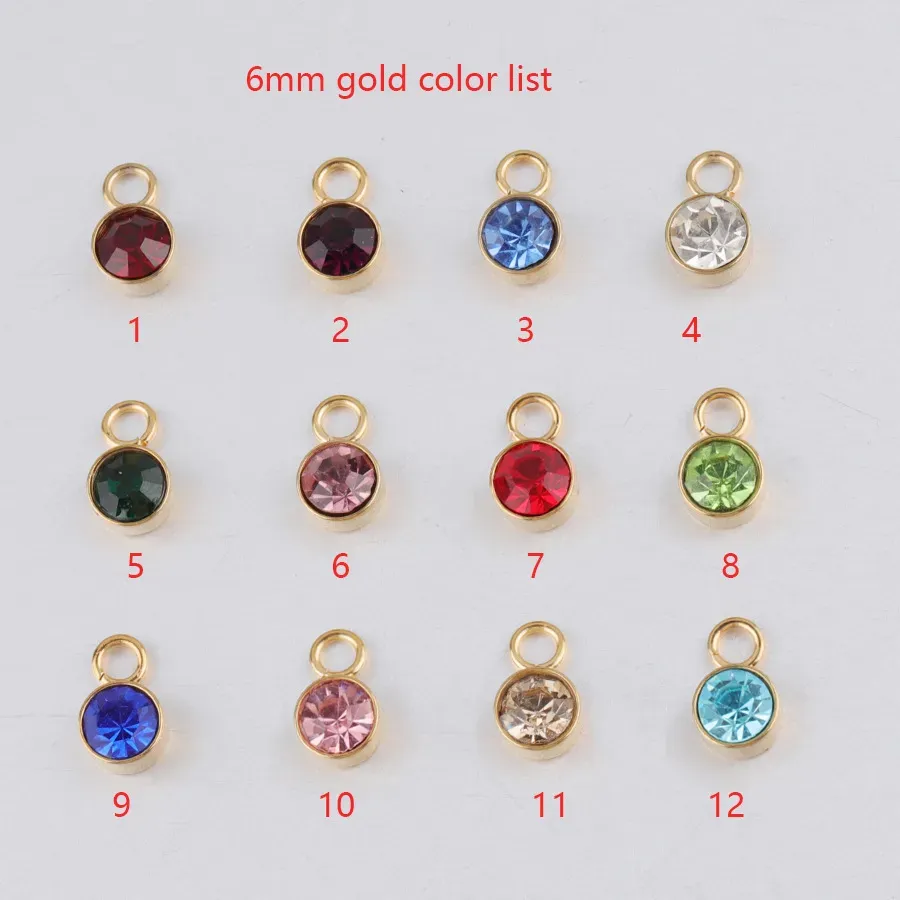 6x9mm Birthstone Crystal Floating Charms Rhinestone Stainless Steel Charms for DIY Earrings/Necklace/Bracelets Making Handmade Crafts Jewelry Findings