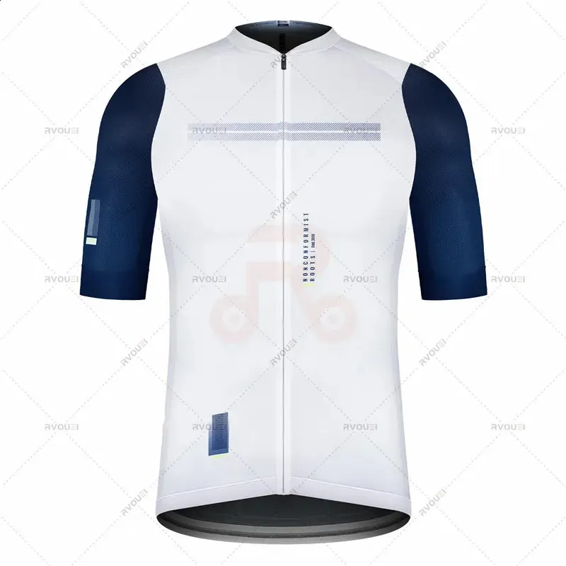 スペインチームサマーサイクリングジャージーバイク衣料品サイクル自転車MTBスポーツウェアロパチクリスモメンズマウンテンシャツ240318