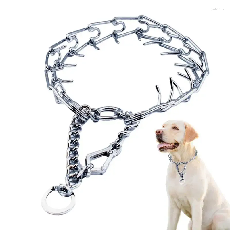 Colliers en chaîne pour chiens et chats, en métal argenté poli, ras du cou, pour animaux de compagnie, collier de marche, chat pour grands chiens, accessoires pour animaux de compagnie