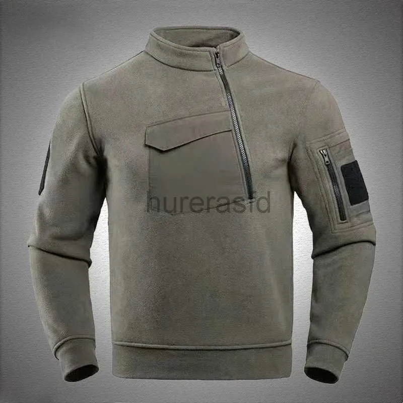 Men's Hoodies Sweatshirts Winter Tactical Fleece Hoodies Military Hooded Tops Quality Thickened Warm Windproof Outdoor Hiking Causal Sweatshirts Male 24318