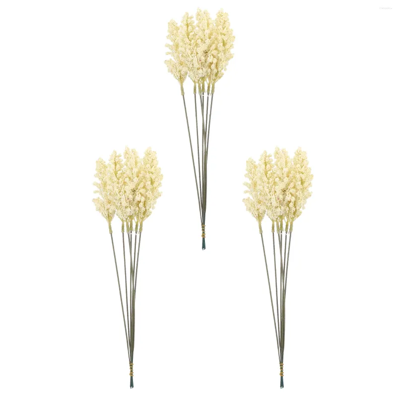 Decorative Flowers 18 PCS Artificial Corn Ear Indoor Plants Wedding Wheat Stalk Decoration Natural Plastic Dry Bride Millet
