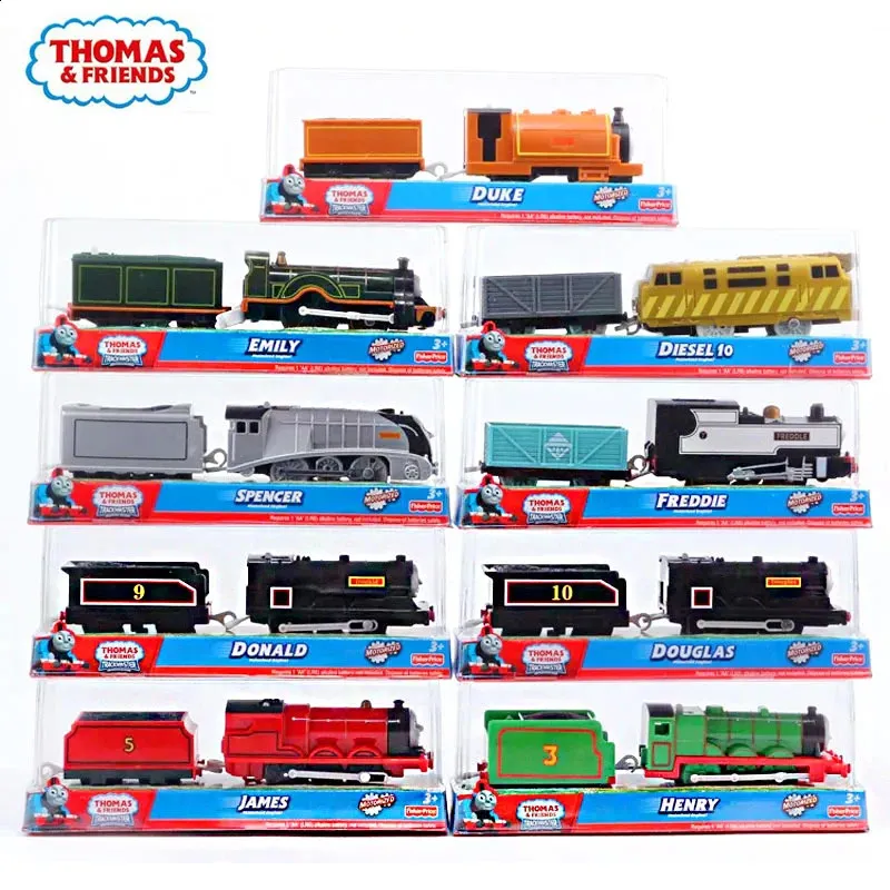 Thomas and Friends Track Master Series Elektrozug-Set Lokomotiven Edward Duke Gorden Set Kinderspielzeug Geburtstagsgeschenk 20 cm 240304