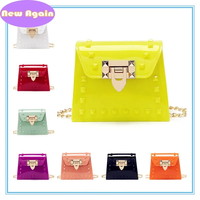 Baby Girls Little Money Torby Dziecięce Letnie galaretki na ramię worki na ramię dziewczęta plażowa torba crossbody torba dla dzieci kolorowe kolory torebki projektanta sweetee słodkie portfele Aryb045