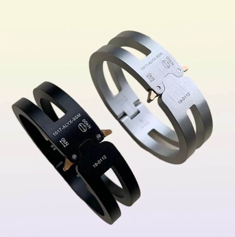 Version supérieure 1017 ALYX 9SM Bracelet en alliage de piste de montagnes russes en aluminium 11 haut Bangle4096744