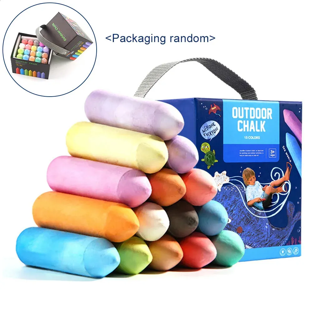 20 Jumbo Sidewalk Chalks for Kids - Outdoor Drawing Fun! Easy Grip ...