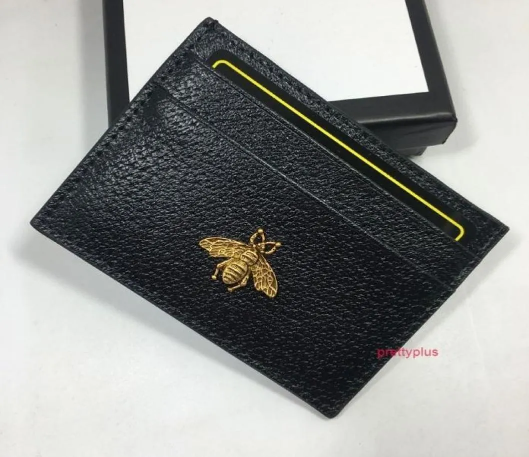 Genuine Leather Small Wallets Holders Women Metal Bee Bank Package Coin Bag Card ID Holder purse women Thin Wallet Poc1482374
