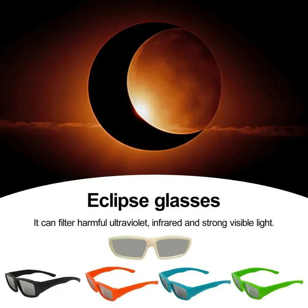 Sunglasses Eclipse Viewing Glasses Premium Solar Eclipse Glasses for Safe Direct Sun Viewing Durable Plastic Glasses Y240318