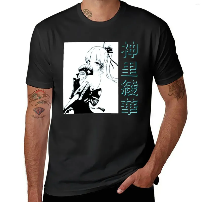 Canotte da uomo Genshin ImpactT-shirt Kamisato Ayaka T-shirt oversize Camicie da ragazzo Magliette da uomo