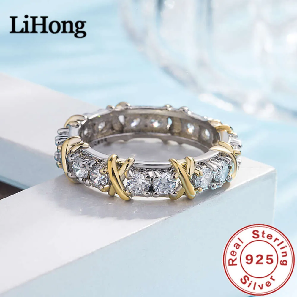 Bague en argent Sterling entrelacé avec cristal de Zircon Aaa, cadeau de bijoux de fiançailles pour femme