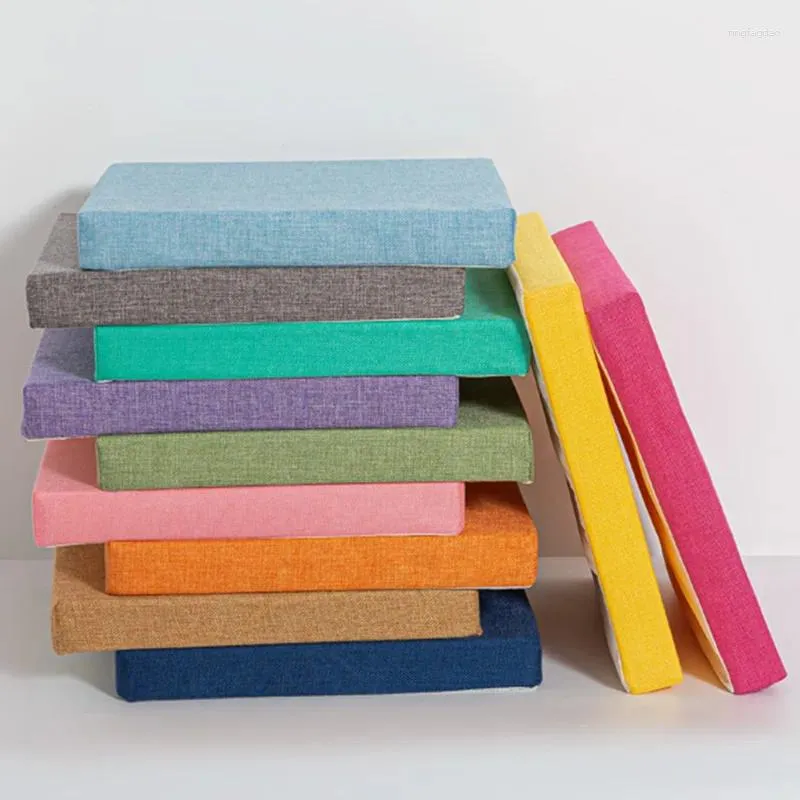 Travesseiro 10pcs cor sólida memória algodão cadeira flutuante janela sofá de alta densidade engrossado para aumentar o conforto
