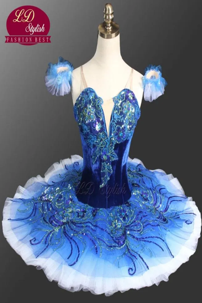 Donne Royal Blue Professonal Tutu di balletto Ragazze Rosa Schiaccianoci Tutu Performance Costumi di balletto LD0081 Stage Dancewear7071239