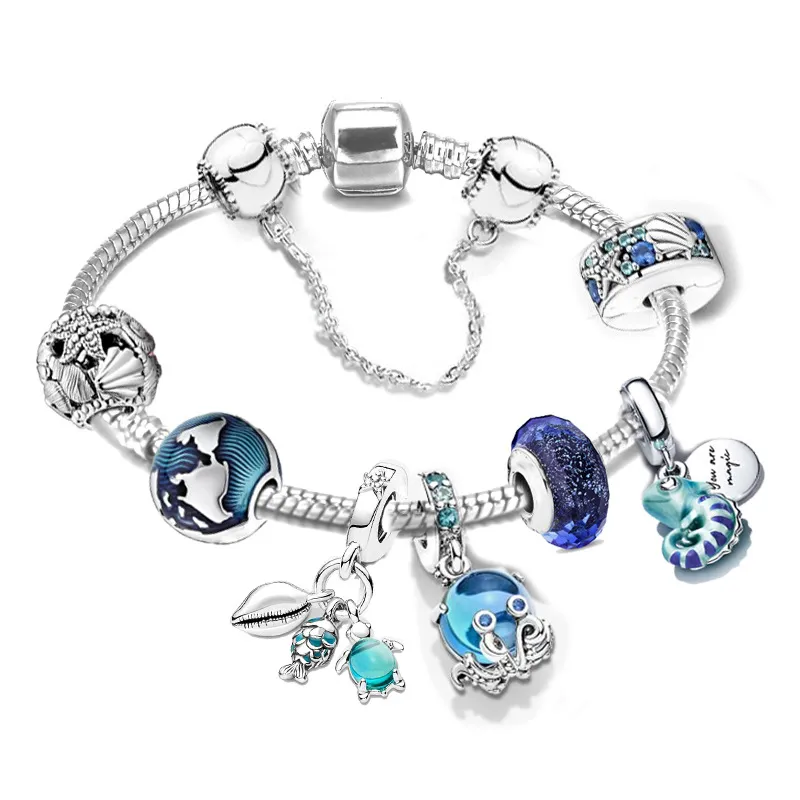 Bijoux de mode Pandora chauds pendentifs charmes pour femme bricolage grand trou bracelet collier bijoux accessoires bracelet fabrication en gros