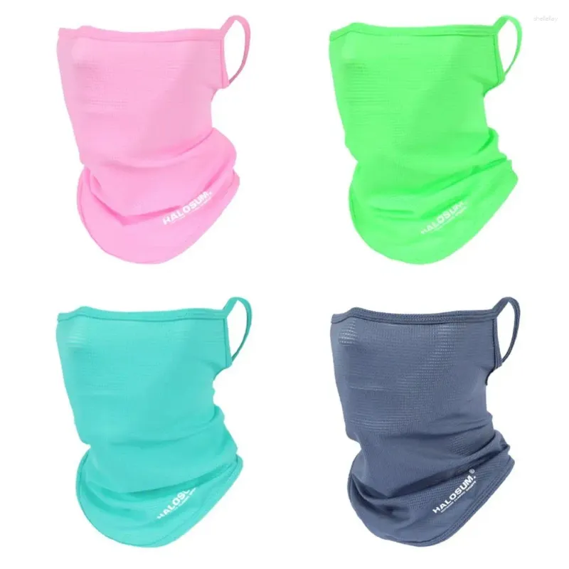 Foulards Masque de vélo respirant Quotidien Coupe-vent Anti-poussière Soie Moto Foulard Couleur Solide Plein Visage Été