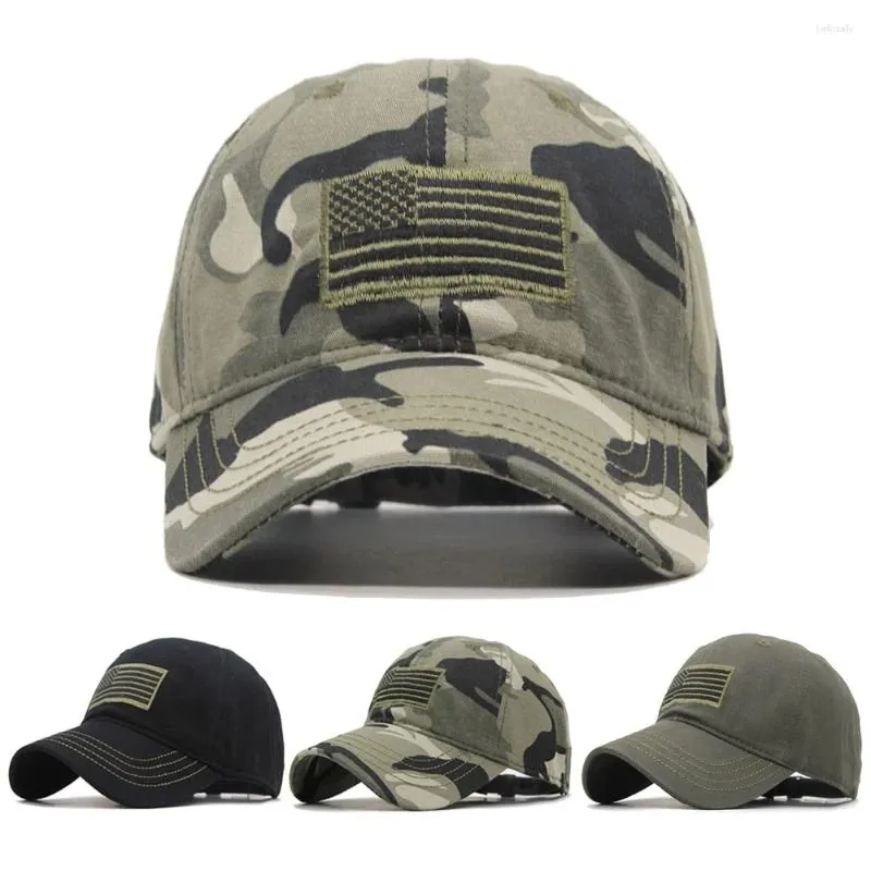 Top Caps Erkekler ABD Bayrak Kamuflaj Beyzbol Kapağı Ordu Nakış Pamuk Taktik Snapback Baba Şapka Erkek Yaz Sporları Amerika