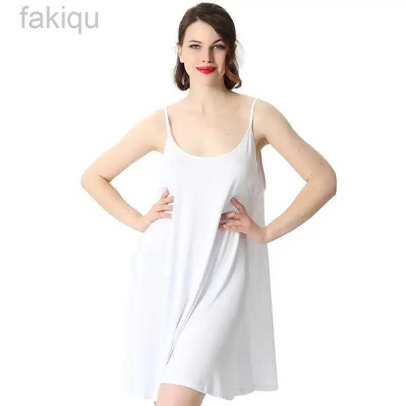 Seksowna piżama plus rozmiar 6xl 7xl modalne kobiety koszuli nocne seksowna spaghetti paska do snu Bathobe Boskie oddychające sukienka domowa 24318