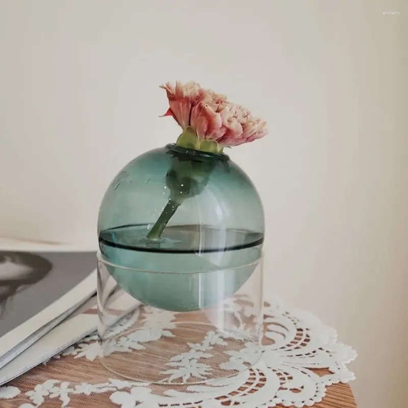 Vasi trasparenti moderni soggiorno matrimoni feste decorazione floreale bottiglia di vetro decorazioni da casa
