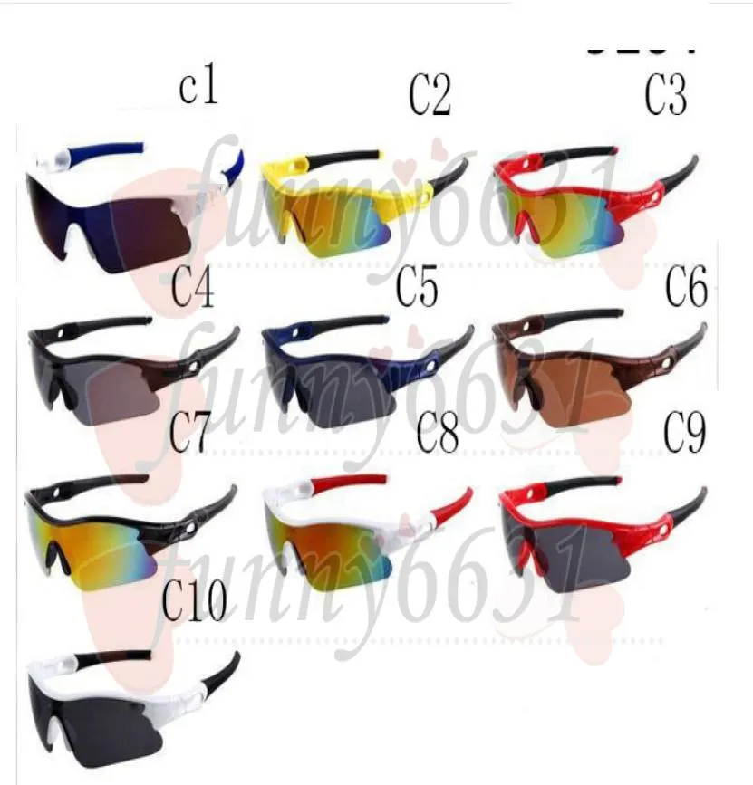 été nouveau style verre de vélo seulement lunettes 10 couleurs lunettes de soleil NICE FACE Prenez les lunettes de soleil lunettes de couleur Dazzle 30pcslot 2527236