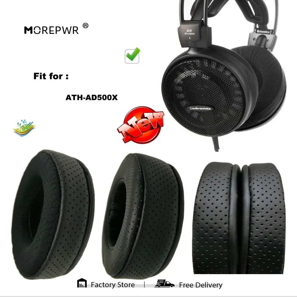 Accessoires Morepwr Nouvelle mise à niveau Coussinets d'oreille de remplacement pour AudioTechnica ATHAD500X ATHAD700 Pièces de casque Coussin en cuir Cache-oreilles en velours