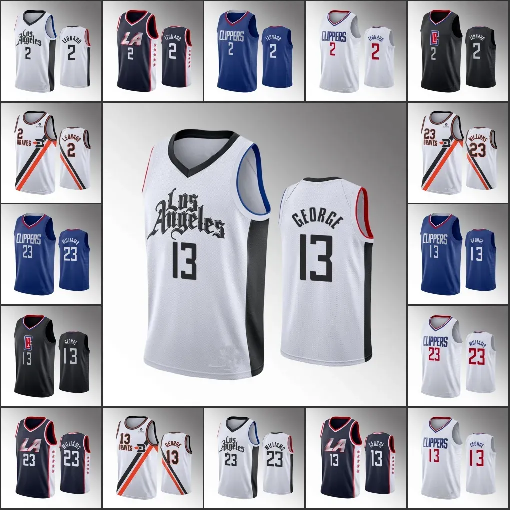 Benutzerdefinierte Männer Frauen Jugend Los''Angeles''Clippers''basketball Kawhi Leonard Paul George Lou Williams Trikot