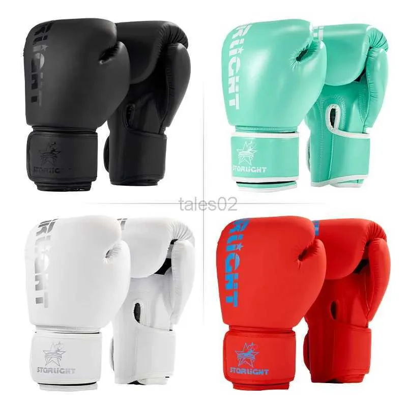 Equipaggiamento protettivo Starlight Guantoni da boxe per uomo Donna PU Karate Muay Thai Guantes De Boxeo Lotta libera MMA Sanda Formazione Adulti Attrezzatura per bambini yq240318