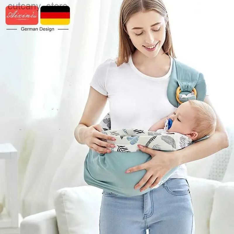 Carriers Slings Backpacks Cotton Wrap Sling Baby Carries Newborn Safety Ring Kerchief Baby Carrier Comfortable Infant Kangaroo Bag L240318