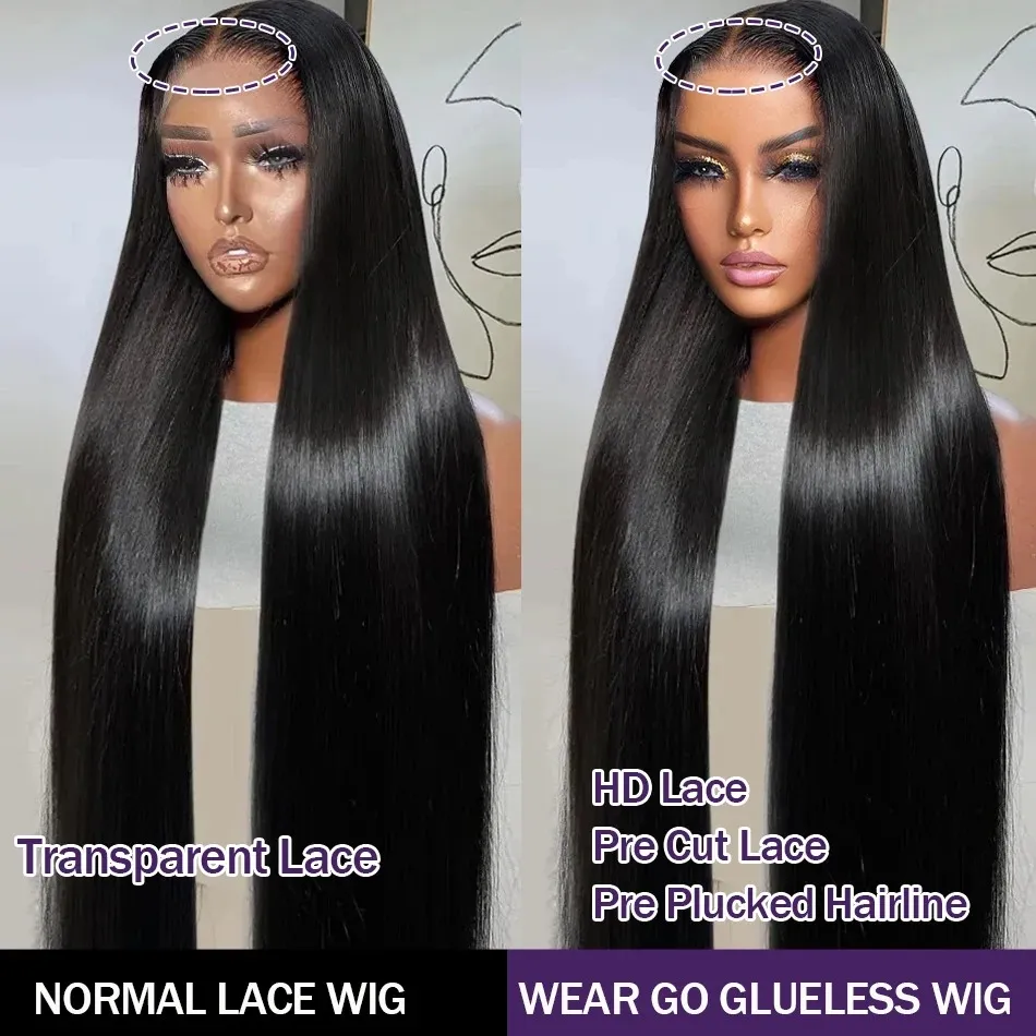 13X4 Lace Frontal Human Hair Glueless Wig Straight Lace Front Human Hair Perücken für Frauen Transparen Human Hair Lace Frontal Wig