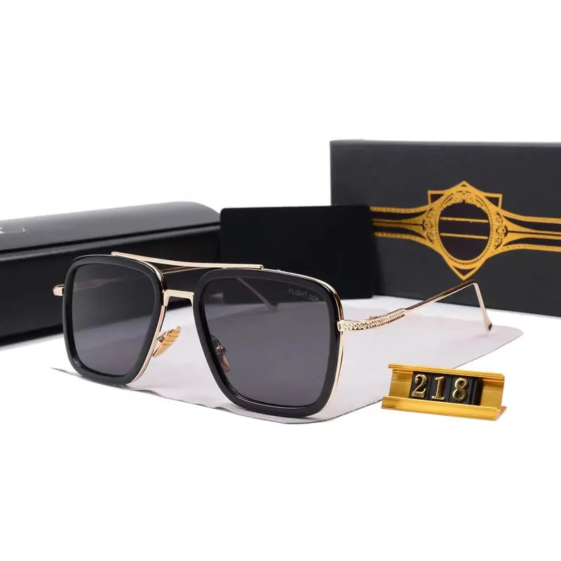 Eine DITA FLIGHT 006 Stark Vintage-Sonnenbrille, 18 Karat vergoldet, Designer-Sonnenbrille für Herren, berühmte modische Retro-Luxusmarken-Brille, modisch, mit Originalverpackung