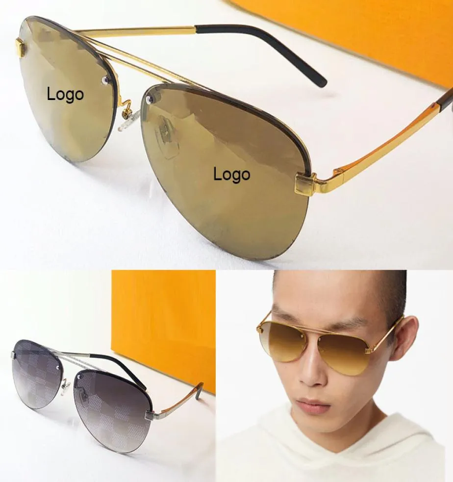 Clockwise sunglasses metal elements colored gradient mirror Designer glasse Z1020 men women Rimless shape Double bridge suitable F6042238