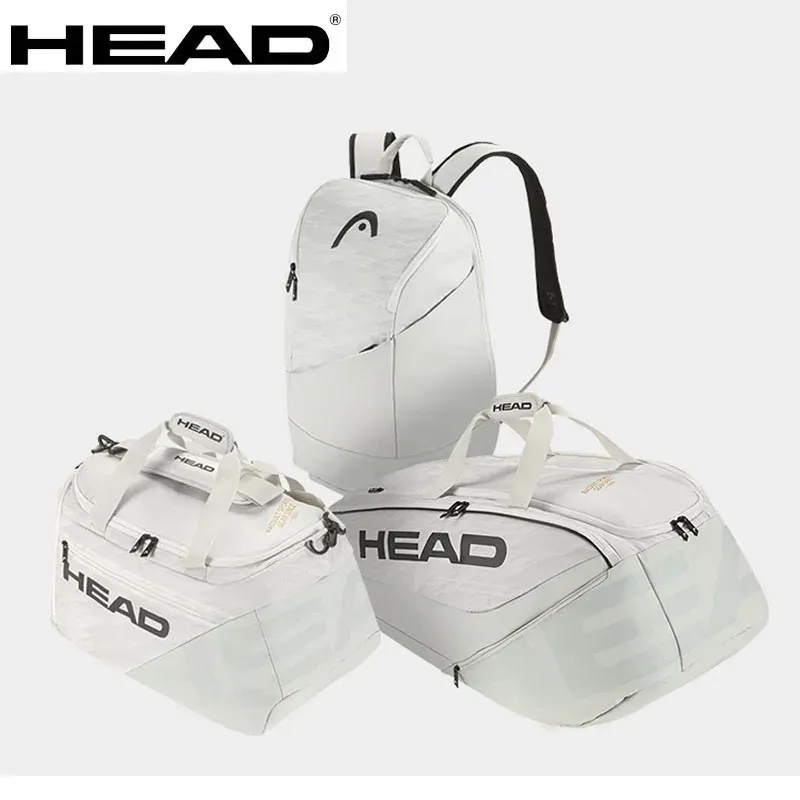 Väskor Head Pro X Djokovic Tennis Ryggsäck 2023 Spring Summer 6R 9R 12R Racket Space Squash Padel Tennis Bag skor förvaring axelväska