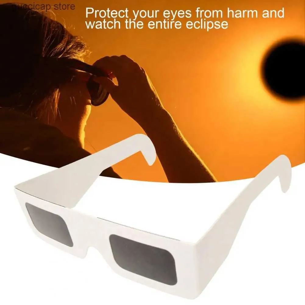 Óculos de sol óculos de sol com proteção UV 10/20/50 Pcs óculos eclipse solar leve visão de segurança para lesões neutras luzes UV Y240318