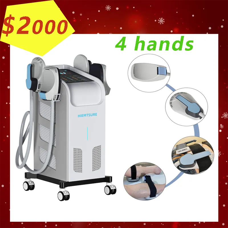 EMS Slimming Hiemtsure Body Protting Neo 4 Output Machine Belt Machcle electlimited emslimited with 4 Handlers Pro Massager Fat Burner for Tummy Professional