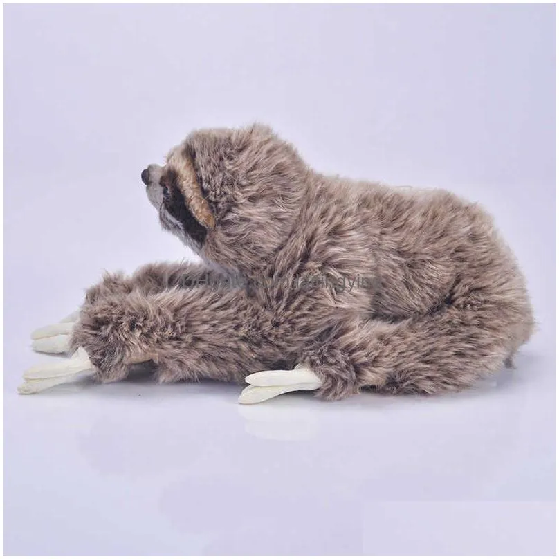 animals 35 cm premium three toed sloth real life plush toy stuffed animals soft critters children gifts doll birthday 210728