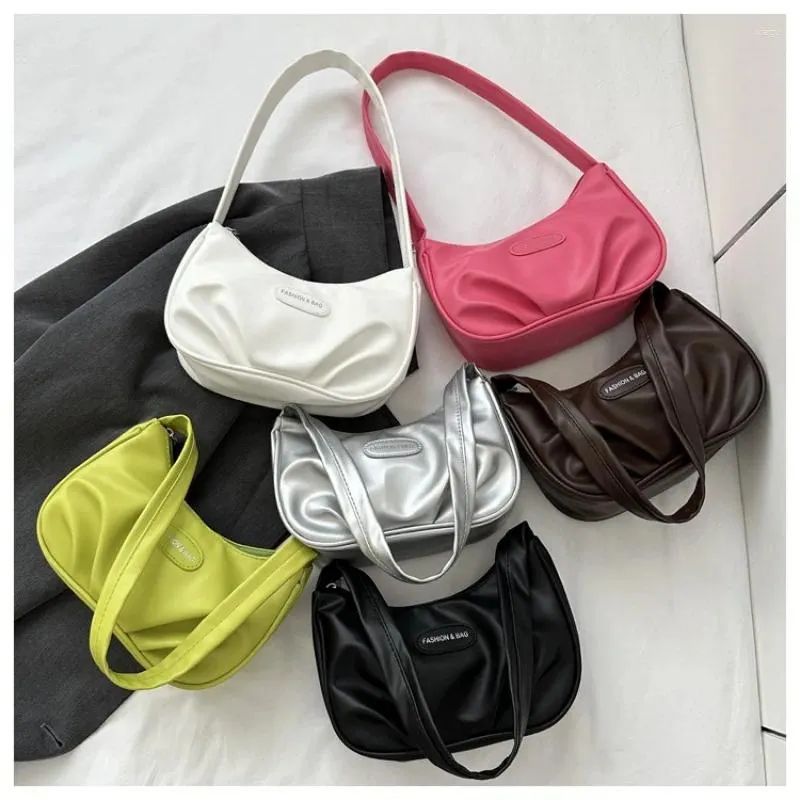 Umhängetaschen Luxus-Einkaufstasche für Frauen 2024 Silber Trend Designer-Handtasche Koreanische Hand Damenmode PU-Leder Weibliche Geldbörse