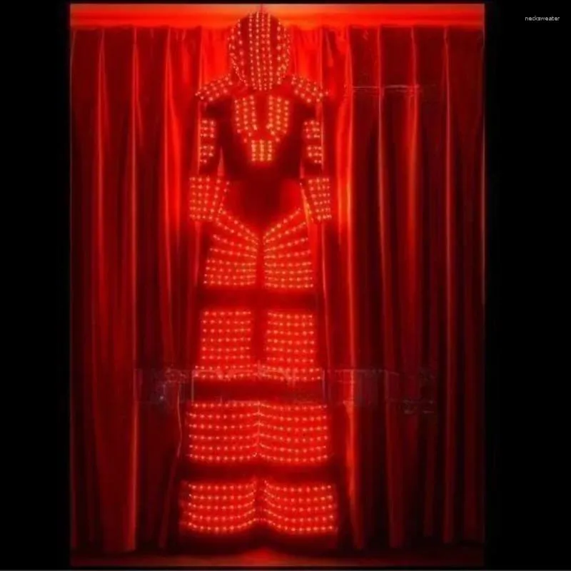 ステージウェアLED高床式ロボットコスチューム衣料イベントKryoman Suits Righting Up Dancing Celebration Performance Entertaniment Show Cloth