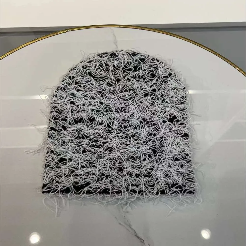 Gorro de malha musgoso quente de inverno gorros envelhecidos para homens e mulheres