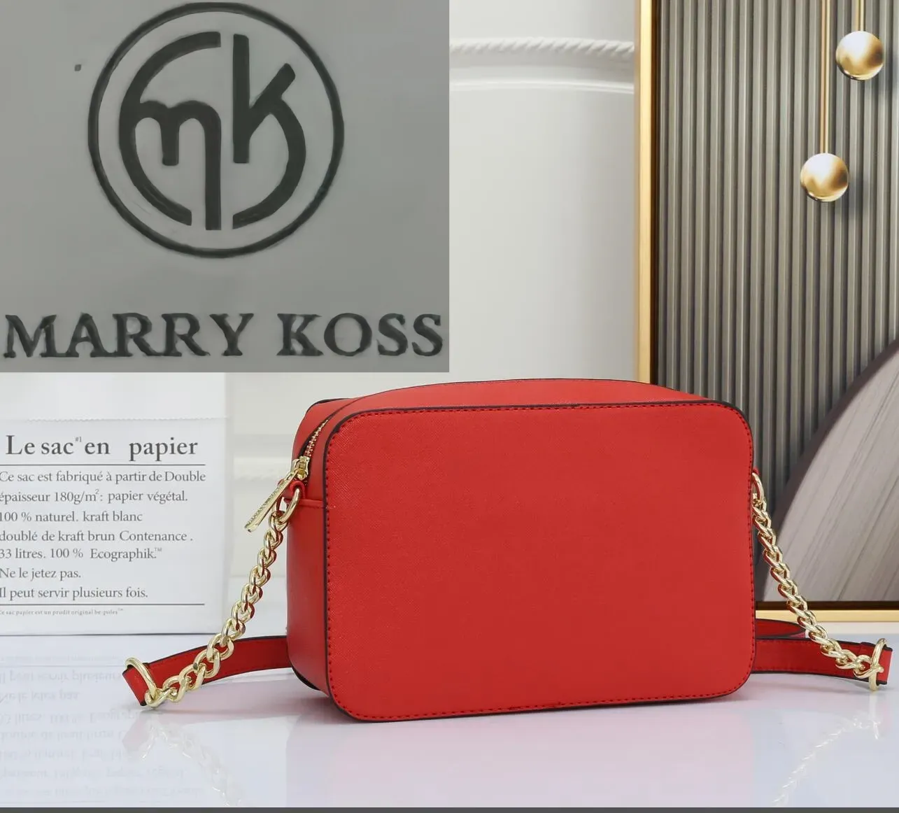 결혼 Koss MK 가방 2024 New 도착 002 최고 품질 고급 디자이너 어깨 가방 여성 패션 클래식 핸드백 크로스 바디 백