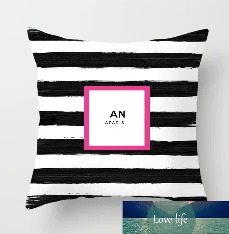 Caso de travesseiro americano famoso marca logotipo acessível estilo luxo quadrado moda sala estar sofá curto pelúcia travesseiro capa