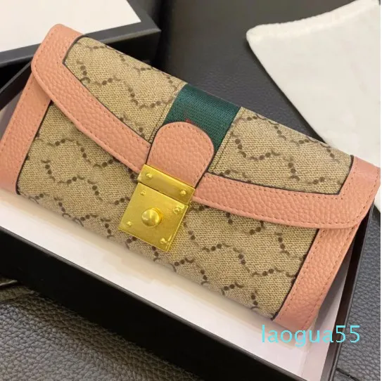 Women Wallet Long Coin Presh Bage Phone Rage مستوردة من مادة البقر PVC المادة الكلاسيكية خطاب الشريط الأجهزة رفرف المسافات الداخلية