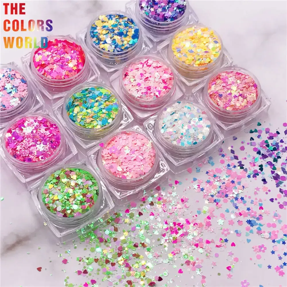 Glitter TCT751 Sparkly Glitter Oogschaduw Make-up Nagels Kunst Zeemeermin Pailletten Shimmer Diamond Eye Glanzende Huid Markeerstift Gezicht Lichaam Glitter