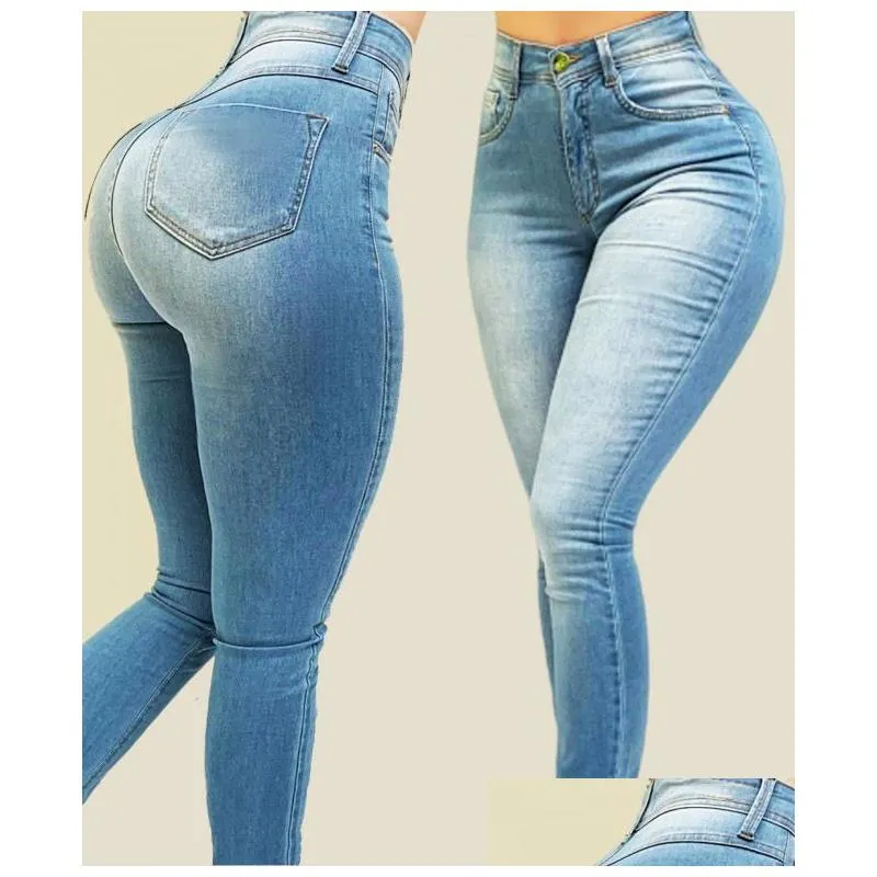 Damen Jeans Frauen Sha Skinny Bleistifthosen Denim Push Up Butt Lifting Slim Woman Pantalones Jean Hosen Drop Delivery Apparel Clothi Otl0S