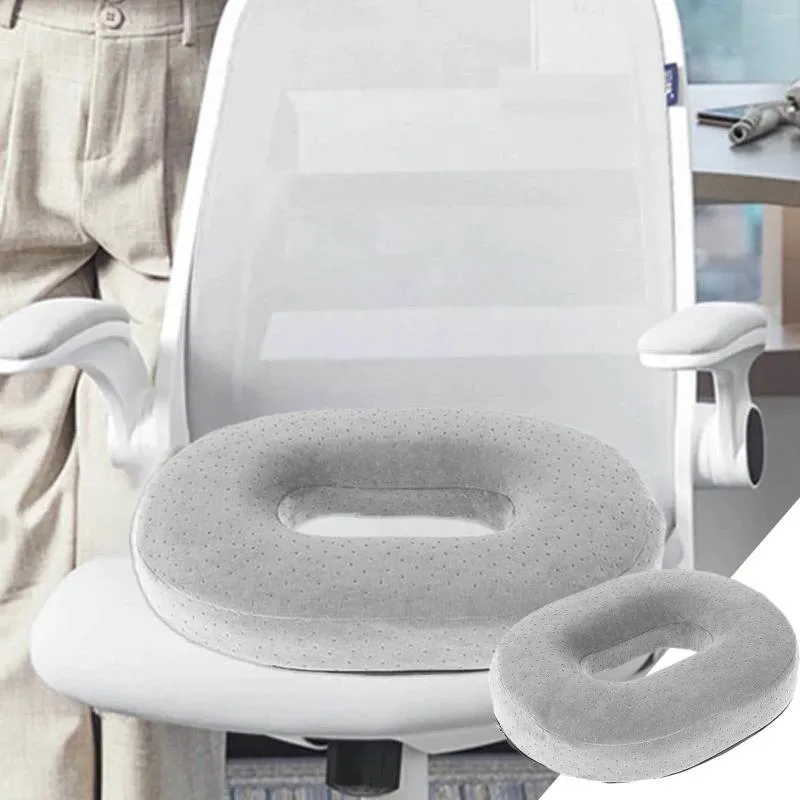 Almohada Donut Coccyx Memory Foam Hemorroides Silla de oficina para espalda Ciática Gel de recuperación ortopédica